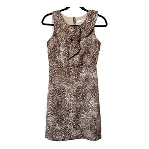 Ann Taylor Loft Sleeveless Ruffle Sheath Dress Size 0